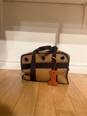 Hermes Fauve Canvas Dog Carrier